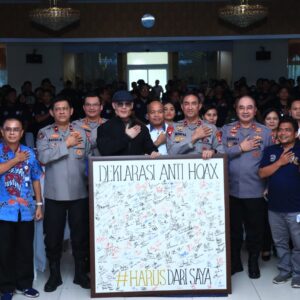 Sukseskan Pemilu Damai 2024 Polda Metro Jaya Gelar Deklarasi Anti Hoax