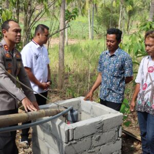 Wujud Kepedulian Polres Malang Bangun Sumur Bor di Donomulyo