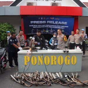 Hasil Operasi Balap Liar, Polres Ponorogo Amankan 238 Unit Kendaraan Bermotor
