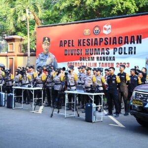 Kadiv Humas Tekankan Beberapa Hal Saat Gelar Apel Kesiapsiagaan Satgas Humas Polri Pengamanan Nataru