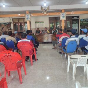 Polresta Sidoarjo Gelar Bimtek Pemantapan Linmas Jelang Pemungutan Suara Pemilu 2024