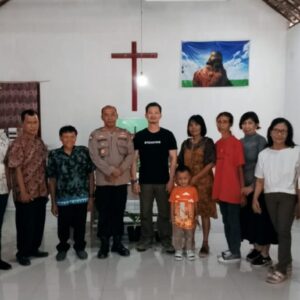 Cooling System Pasca Coblosan Pemilu, Polres Magetan Sambang Jemaat Gereja di Minggu Kasih