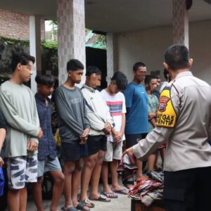 Polres Mojokerto Kota Amankan Puluhan Remaja Diduga Akan Perang Sarung