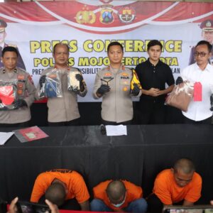 Polres Mojokerto Kota Berhasil Amankan Komplotan Pelaku Curanmor yang Beraksi di 15 TKP