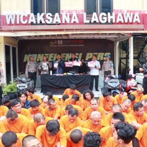 Jelang Hari Raya Idul Fitri 1445 H Polres Tanjungperak Berhasil Ungkap 55 Kasus 60 Tersangka Diamankan