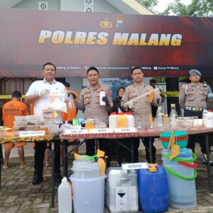 Polres Malang Berhasil Bongkar Pabrik Narkoba Rumahan Diduga Dikendalikan Napi dari Lapas