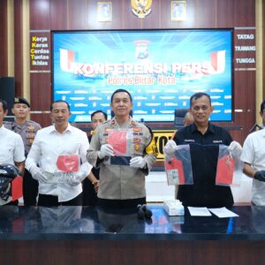 Ungkap Curanmor Polres Blitar Kota Berhasil Amankan Dua Tersangka dan Tiga Kendaraan