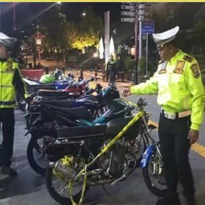 Polisi Amankan Belasan Remaja dan 13 Motor Tidak Sesuai Spektek di Ngawi