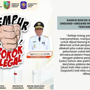 Disdagrin Jombang Ikuti Sosialisasi Gempur Rokok Ilegal pada Acara Jombang Fest 2024.