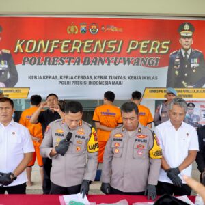 *Polresta Banyuwangi Berhasil Ungkap Sindikat Peredaran Narkoba Sita Sabu 1,1 KG*