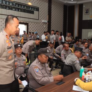*Personel Polres Kediri Kota Gelar Rikkes Siapkan Personel Pengamanan TPS Pilkada 2024*