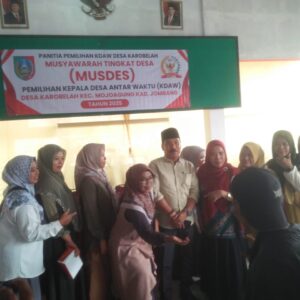Pemerintah Desa Karobelah Jombang, Gelar Musdes Pemilihan Kepala Desa Antar Waktu (KDAW).