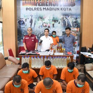 *Polres Madiun Kota Berhasil Amankan Belasan Tersangka Kasus Pengeroyokan dan Penganiayaan*