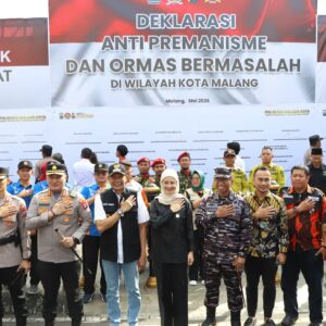 *Gelar Deklarasi Anti-Premanisme dan Ormas Bermasalah Forkopimda Plus Kota Malang Sepakat Jaga Kondusifitas*