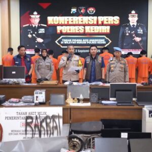 Polres Kediri Tetapkan 28 Tersangka Pengrusakan dan Penjarahan Saat Demo 14 Diantaranya Anak Dibawah Umur*