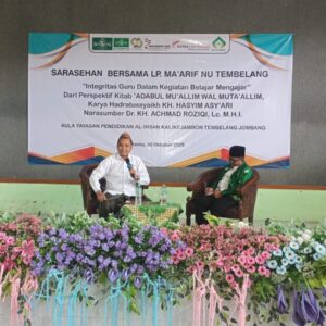 Sarasehan Bersama LP. Ma’arif Kecamatan Tembelang dalam rangka Hari Santri Nasional 2025.