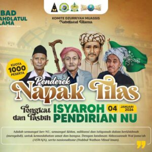 Ribuan Penderek Napak Tilas Tongkat Isyaroh dan Tasbih Muassis NU