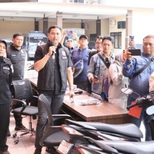 *Polres Kediri Kota Amankan 2 Tersangka Curanmor yang Beraksi di Sejumlah TKP*