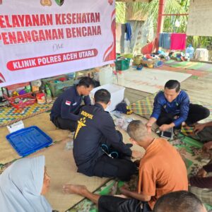 Polri Hadir Jaga Asa di Tengah Bencana, Ratusan Warga Aceh Terima Layanan Bakti Kesehatan Ops Aman Nusa II