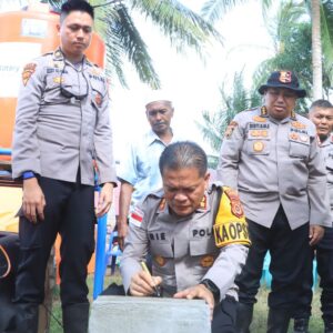 *Mahasiswa STIK Angkatan 83 Bangun Sumur Bor untuk Warga Aceh Utara, Kapolres: Wujud Nyata Kepedulian Polri*