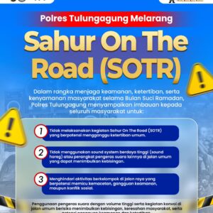 Polres Tulungagung Melarang SOTR Dengan Sound Horeg Selama Ramadhan*