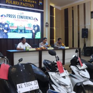 *Polres Pacitan Amankan Montir Tersangka Curanmor di Tiga Lokasi*