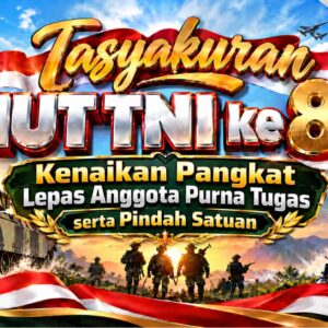 Tasyakuran Peringatan HUT TNI (Tentara Nasional Indonesia)  ke-81 Koramil 0814/07 Kabuh Jombang Berlangsung Dengan Hikmad.